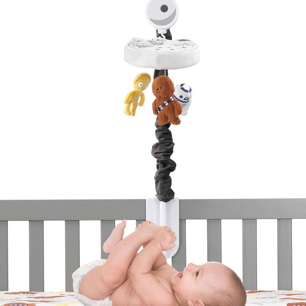 Lambs and Ivy Star Wars Signature Millennium Falcon Musical Baby Crib Mobile in Blue, White, Yellow and Black, , large