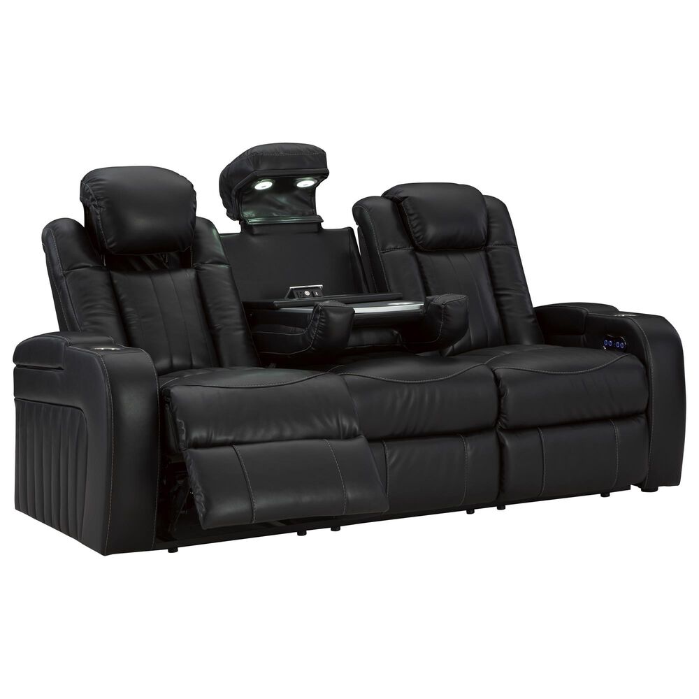 Ashley Caveman Den 2-Piece Power Reclining Living Room Set in Midnight, , large