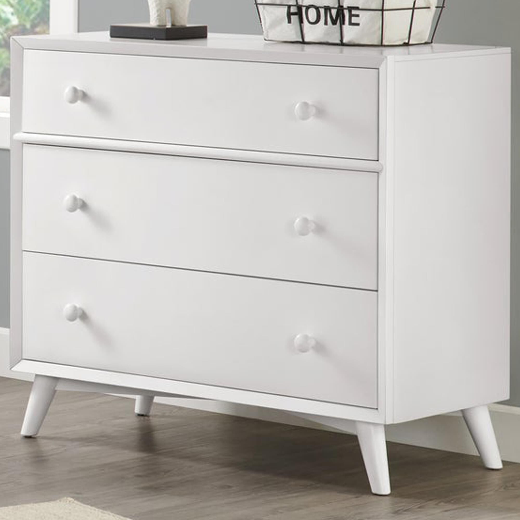 M Design Village Dawson 3 Drawer Dresser in White