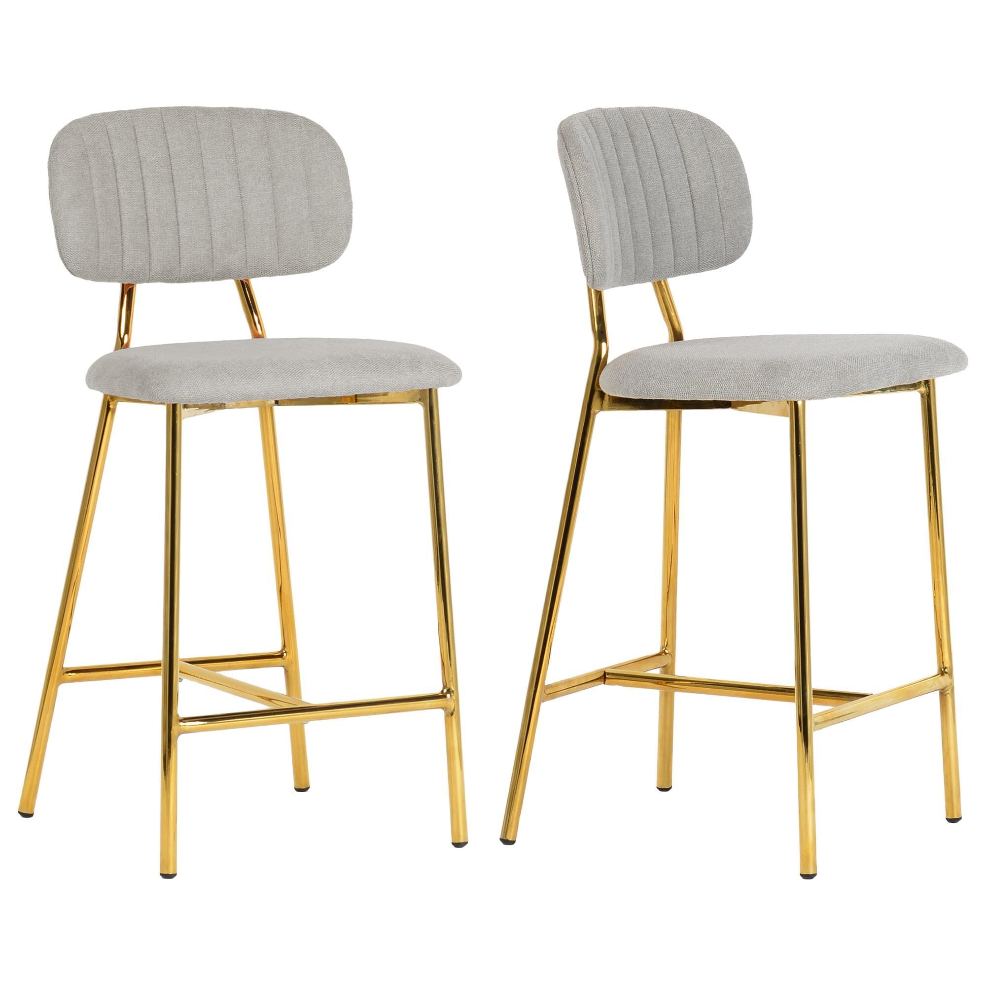 Tov Furniture Ariana Counter Stool in Grey Set of 2 NFM