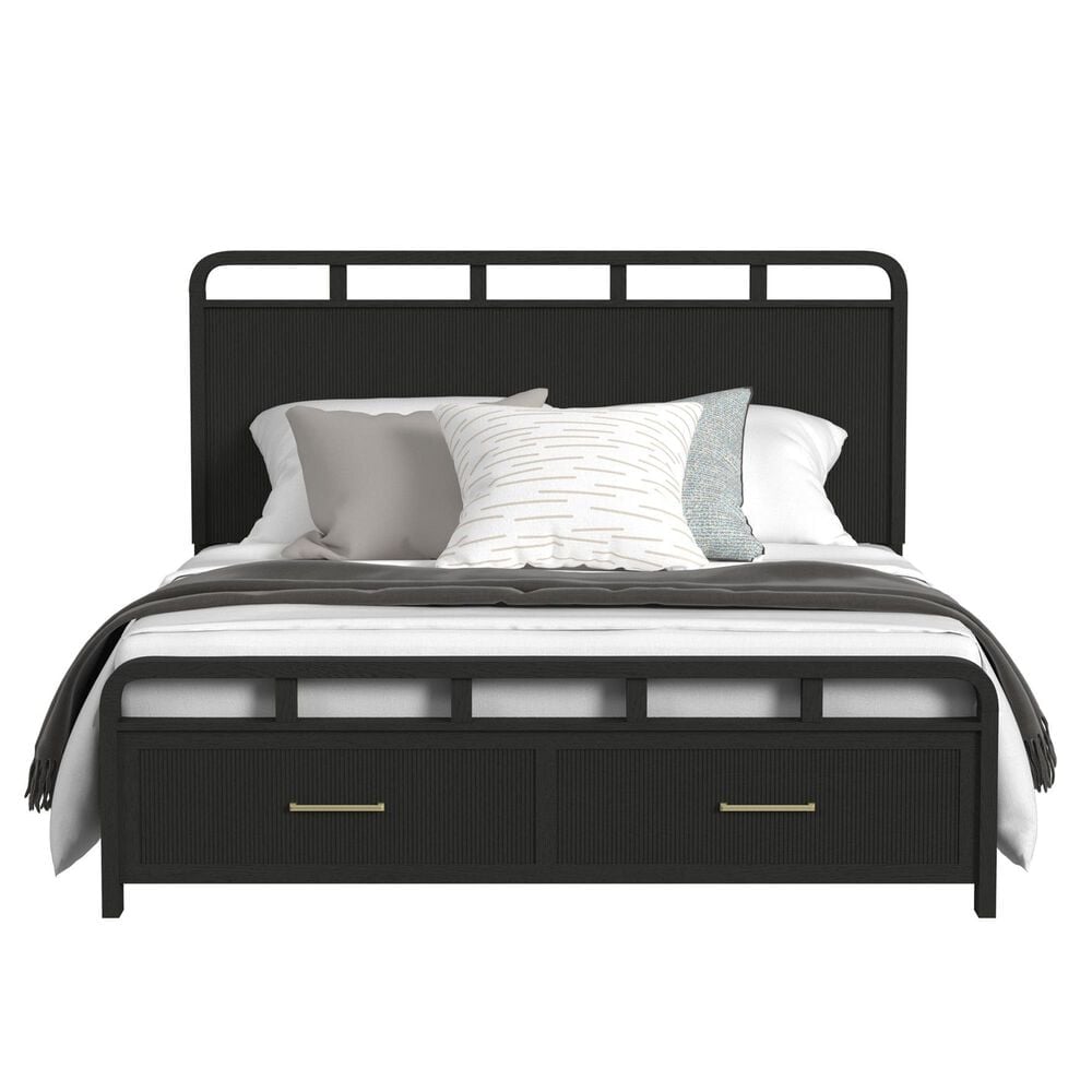 Mayberry Hill Ridgemont King Storage Bed in Black, , large