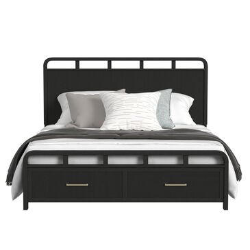 Mayberry Hill Ridgemont King Storage Bed in Black, , large