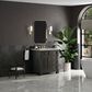 James Martin Vanities Brookfield 36" Single Bathroom Vanity in Black Onyx with 3 cm Victorian Silver Quartz Top and Rectangular Sink, , large
