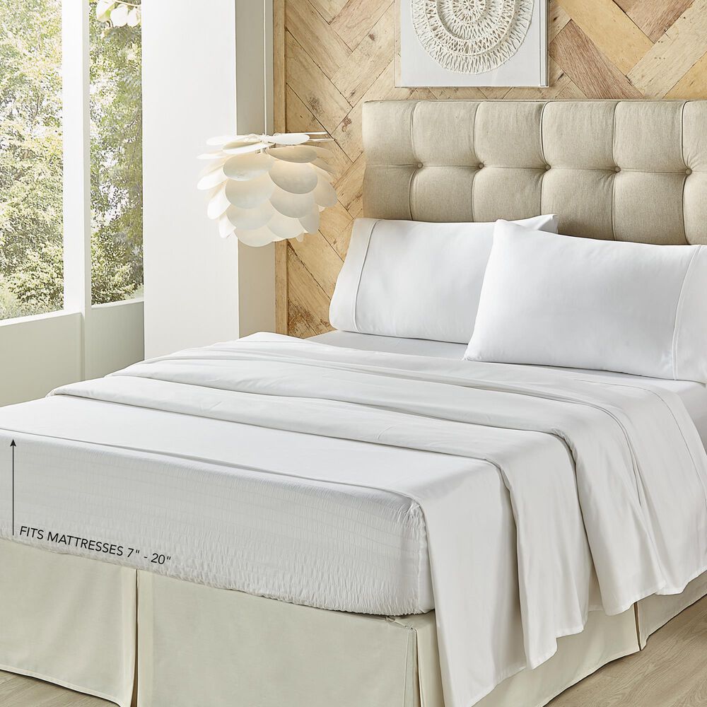 Royal Court Royal Fit Coolmax 4-Piece Queen Sheet Set in White, , large