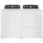 GE Appliances 4.6 Cu. Ft. Top Load Washer and 7.2 Cu. Ft. Gas Dryer Laundry Pair in White and Matte Black, , large