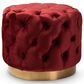 Baxton Studio Valeria Ottoman in Burgundy, , large