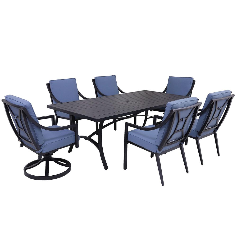 World Source 7-Piece Dining Set in Splendor Denim, , large
