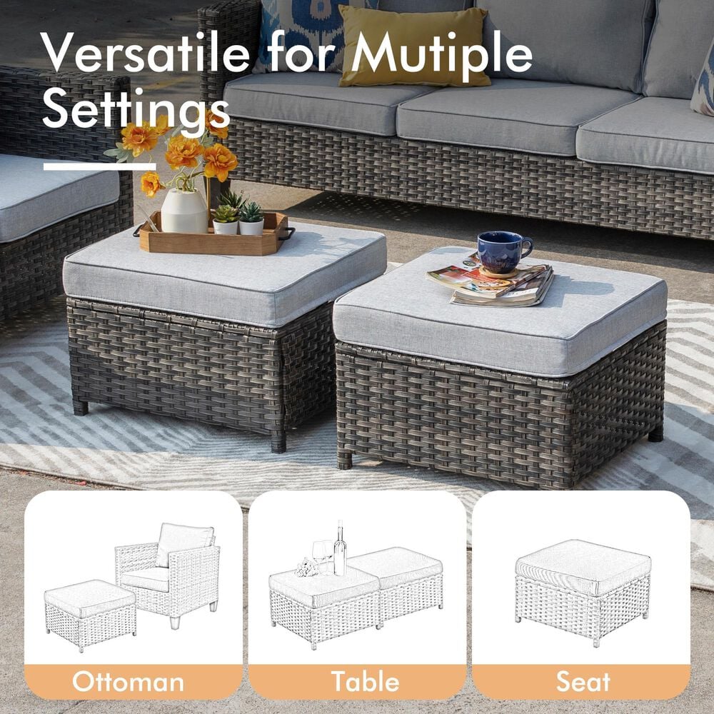 HOMLUX 5-Piece Outdoor Patio Furniture Set in Gray, , large
