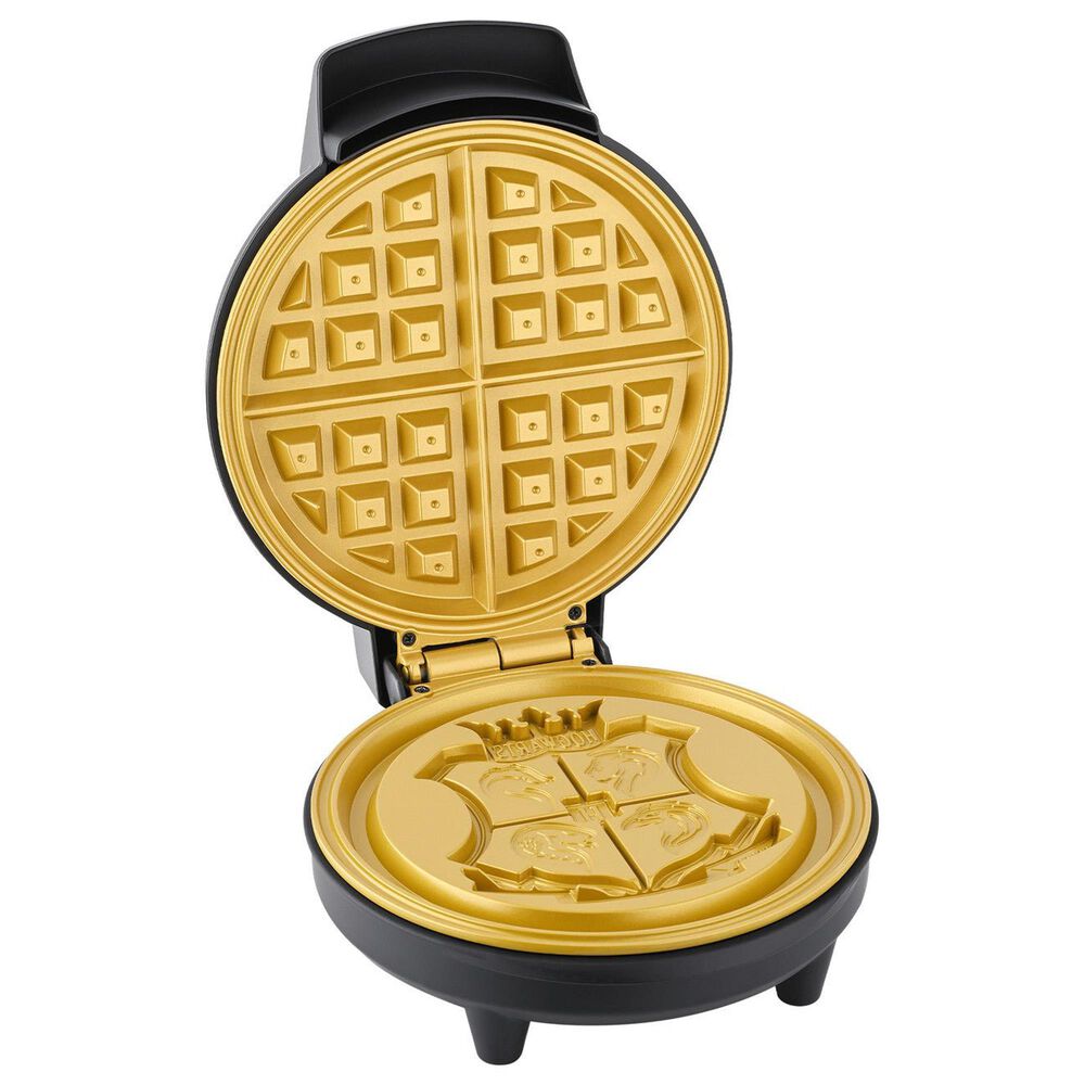 Disney 7" Round Harry Potter Waffle Maker in Black and Gold, , large
