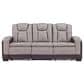 Titanic Furniture Power Reclining Sofa with Power Headrest in Brown, , large