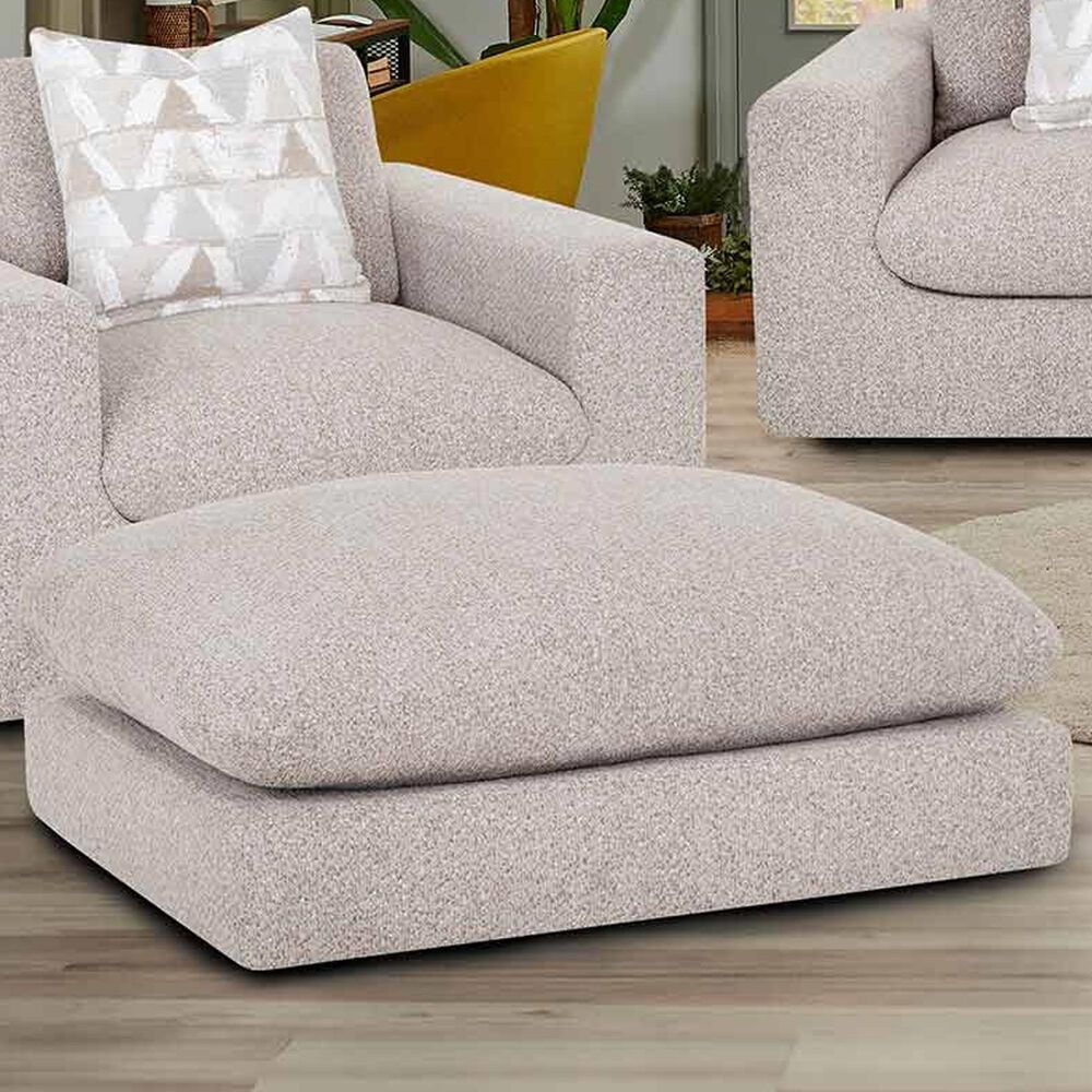 Moore Furniture Lake Ottoman in Chow Chow Cloud, , large