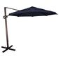 California Umbrella Cali 11" Navy Cantilever Umbrella with Bronze Cross Base, , large