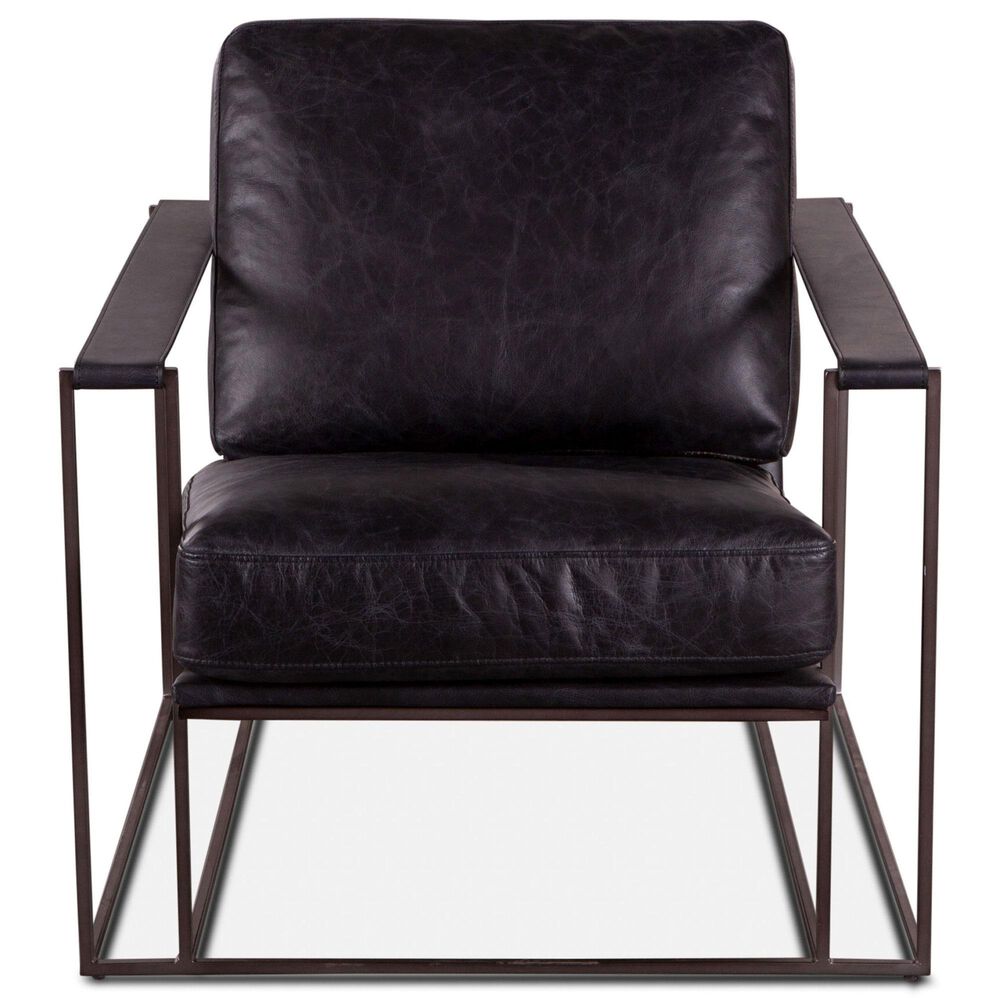 Home Trends &amp; Design Grosvenor Arm Chair with Ebony Black Cushion in Matte Brown, , large