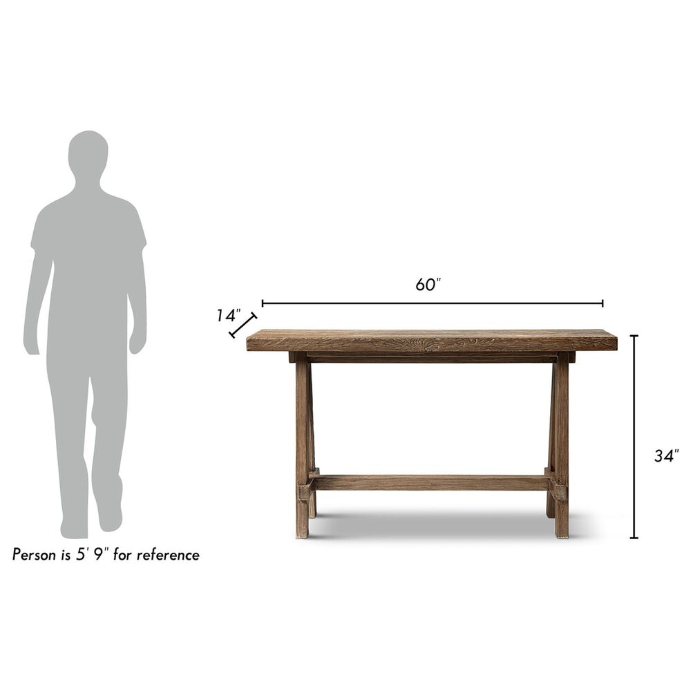 Jennifer Taylor Home Hawthorne 60" Console Table in Heritage Medium Dark Brown, , large