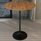 Leisuremod LeisureMod Verve Collection Modern Bar Height Table Black Base with 36 Round Cognac Brown MDF Top, , large