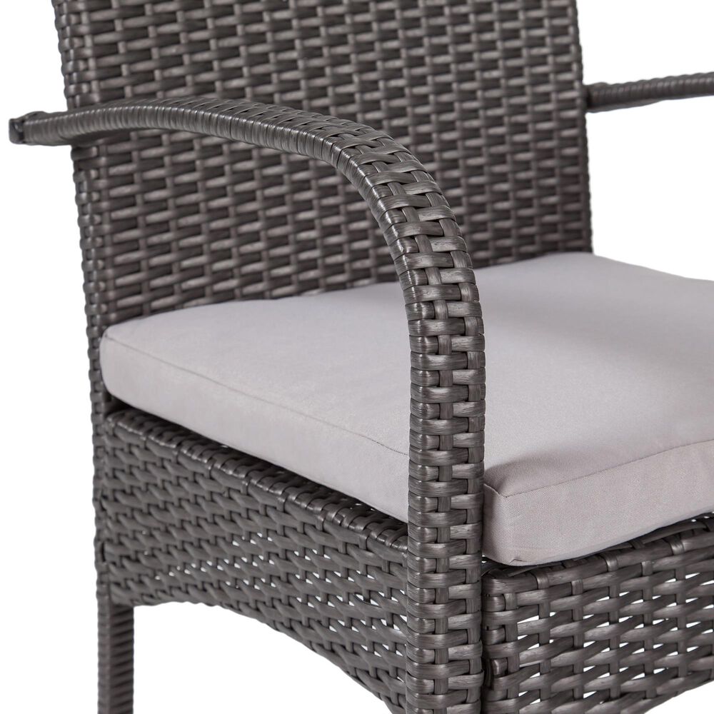 Hearth and Haven Cordoba Outdoor Dining Chair with Cushions in Grey &#40;Set of 2&#41;, , large