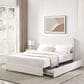 Hearth and Haven Liv Queen Storage Platform Bed in Ivory, , large