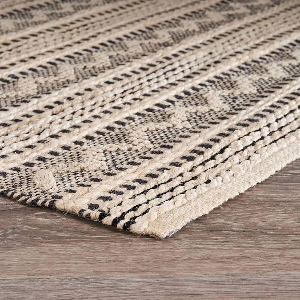 L&amp;R Resources Bleached Naturals 7&#39;9&quot; x 9&#39;9&quot; Jet Black Area Rug, , large