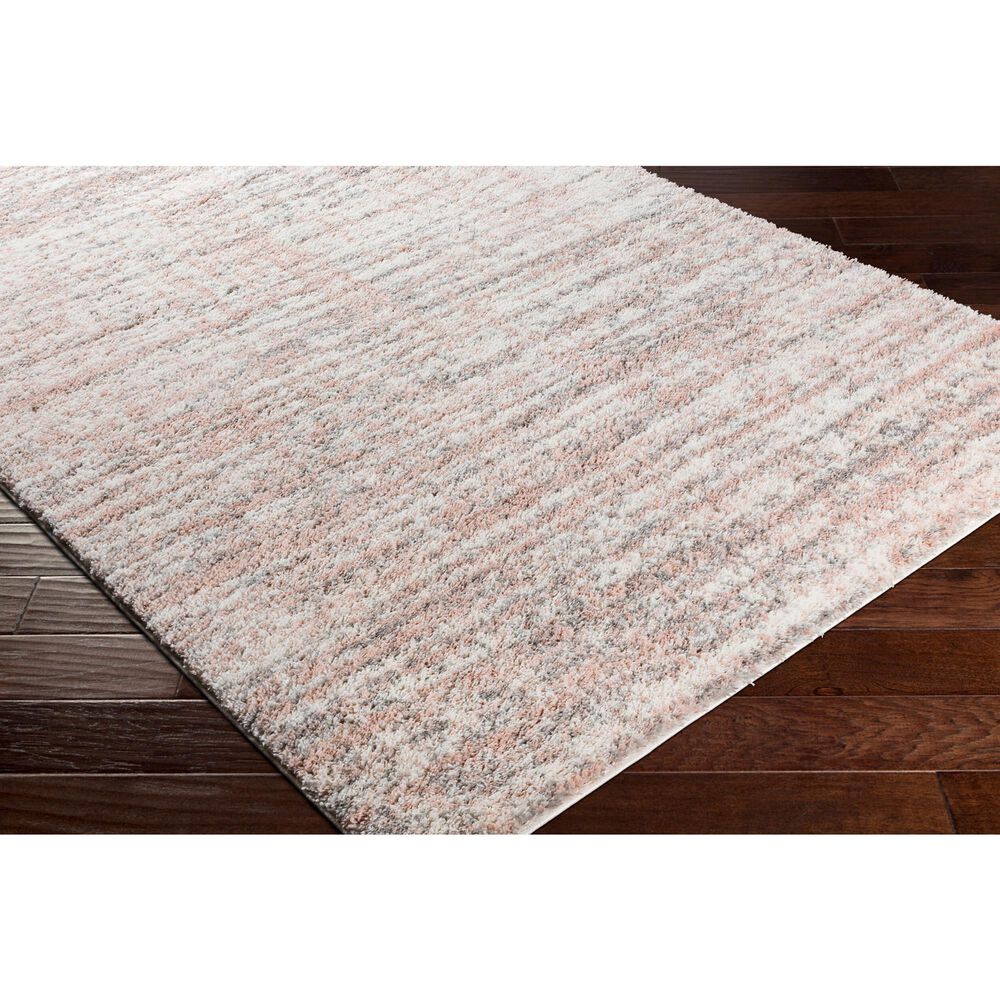 37B Aliyah Shag Cream, Gray, Dusty Pink and Light Slate 5&#39;3&quot; x 7&#39; Area Rug, , large