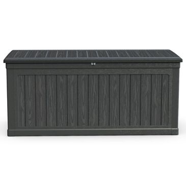 HOMLUX 260-Gallon Outdoor Storage Deck Box with Lockable Lid in Black, , large
