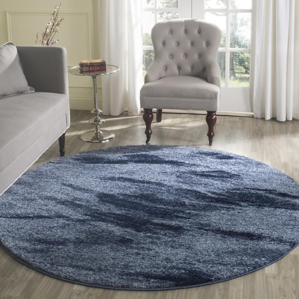 Safavieh Retro RET2891-6065 4&#39; Round Light Blue and Blue Area Rug, , large