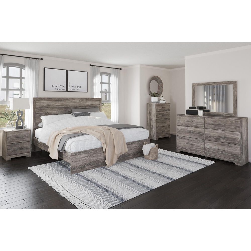 Signature Design by Ashley Ralinksi 4 Piece King Bedroom Set in Gray