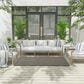 Nourison Courtyard Black and White 4" x 6" Indoor/Outdoor Area Rug, , large