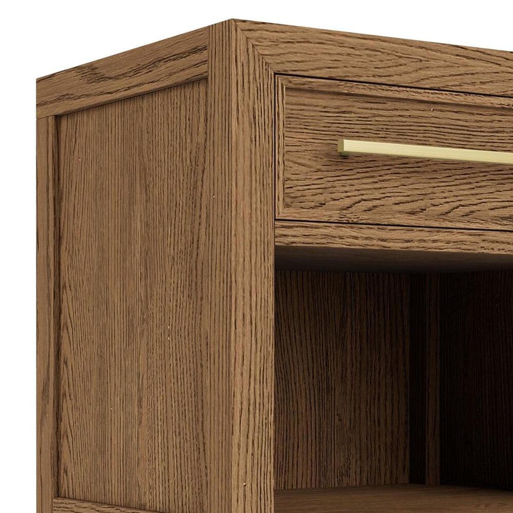 Shannon Hills Hallbrooke 1-Drawer Nightstand in Nutmeg Oak with USB Ports, , large