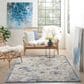 Nourison Aloha ALH17 6" x 9" Blue and Grey Indoor/Outdoor Area Rug, , large