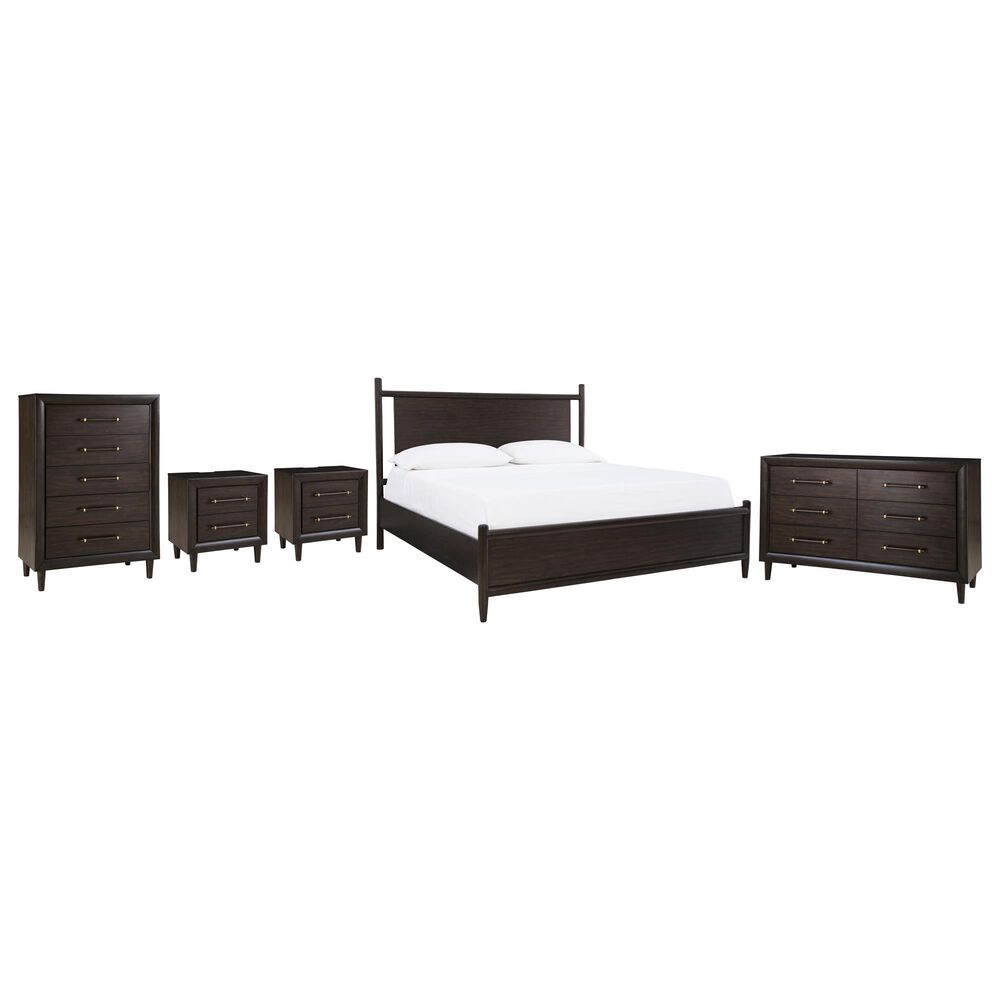 Ashley Dantenton Queen Panel Bed with Dresser Chest and 2 Nightstands, , large