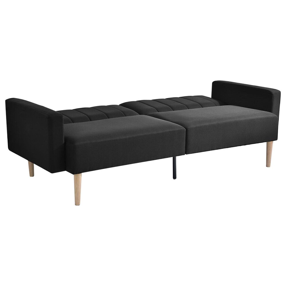 Lifestyle Solutions Foxtrox Covertible Sofa in Black Fabric, , large