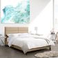 CorLiving Full Upholstered Platform Bed in Cream, , large