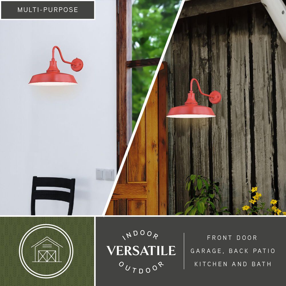 Vaxcel Dorado 15" 1-Light Outdoor Wall Sconce in Red, , large