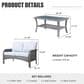 HOMLUX 2-Piece Patio Loveseat and Coffee Table Set in Grey, , large