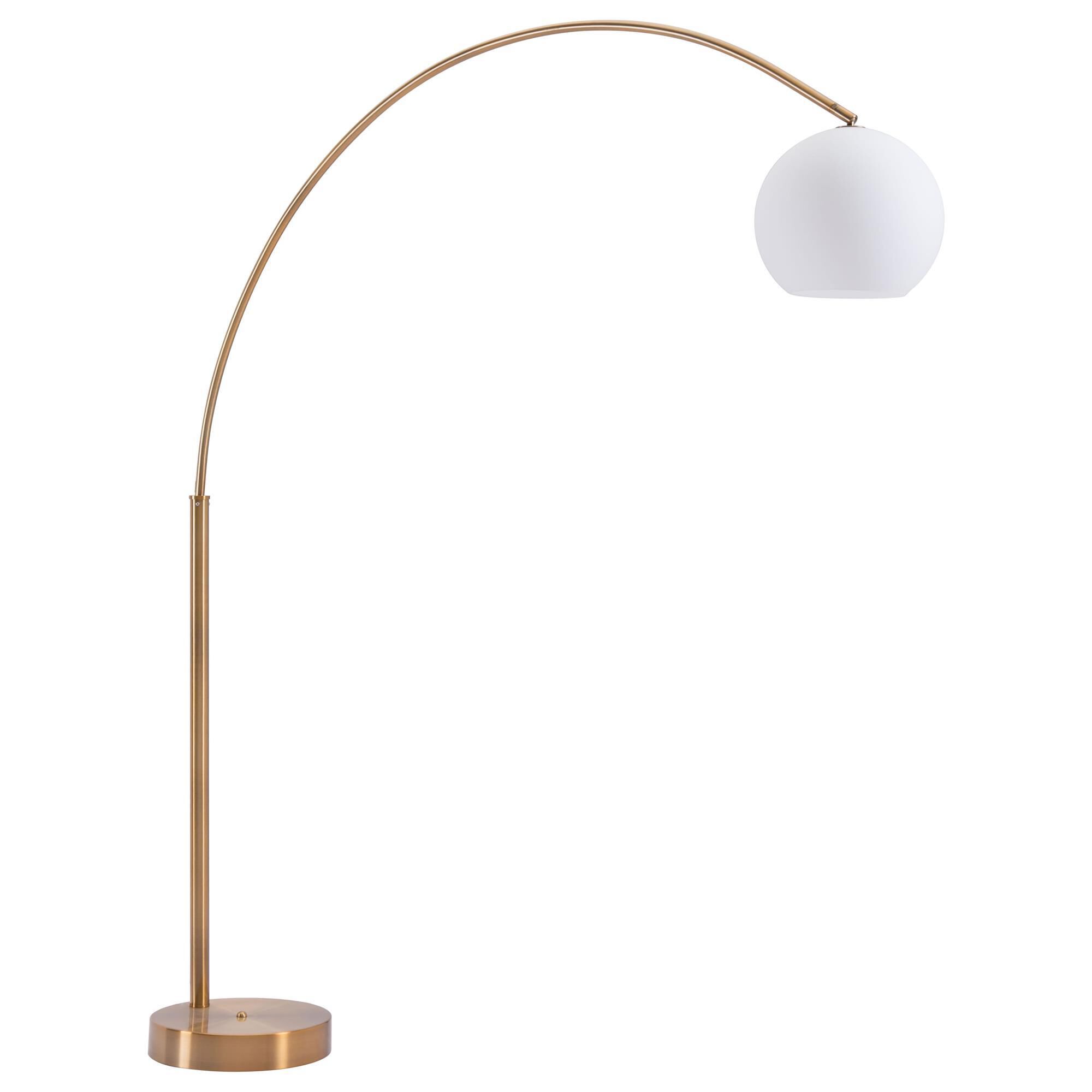 Zuo Modern Griffith Floor Lamp in Brushed Brass NFM