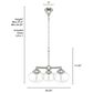 Hunter Saddle Creek 3-Light Chandelier with Clear Seeded Shade in Brushed Nickel, , large