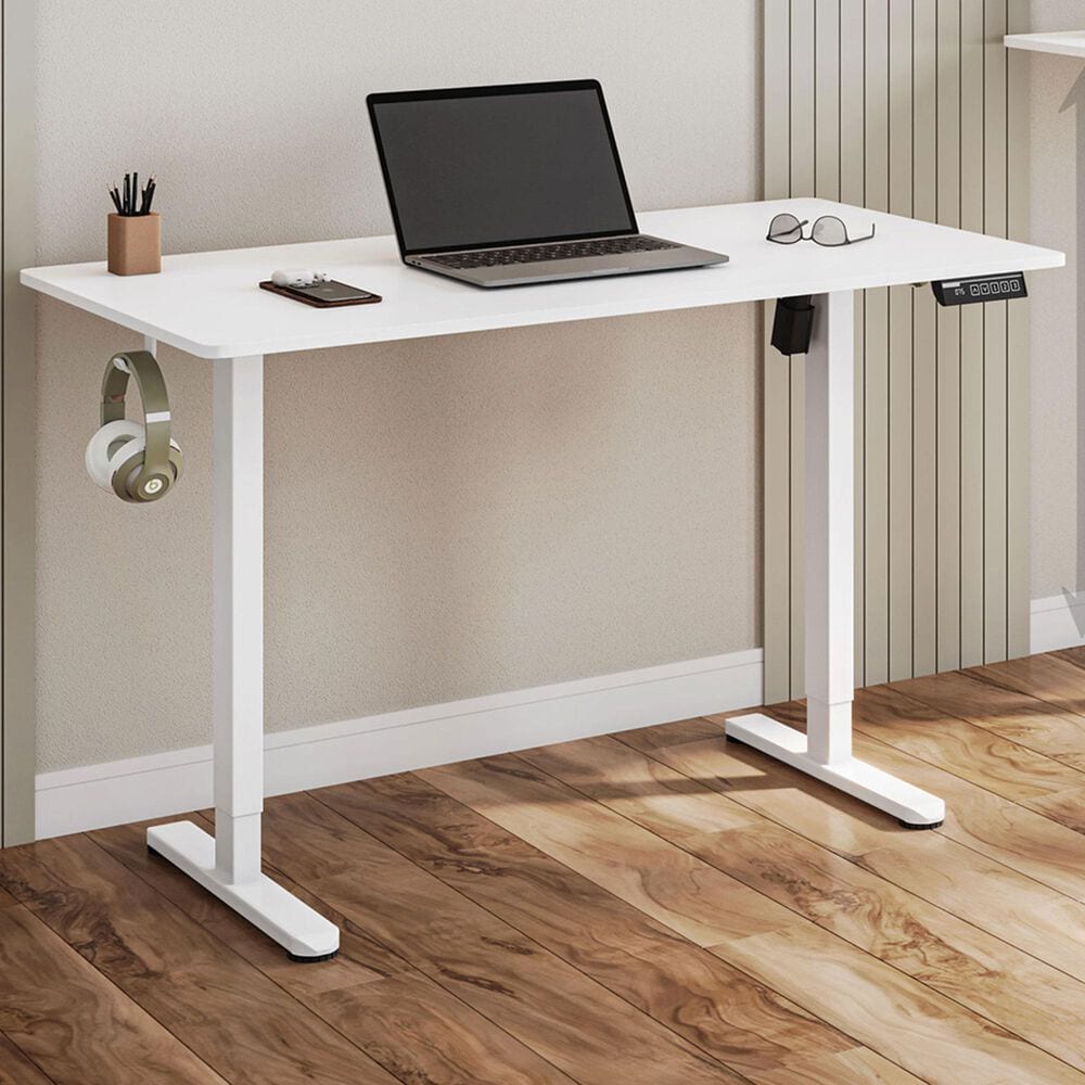 Rta Products Llc Vega Electric Standing Desk in White, , large
