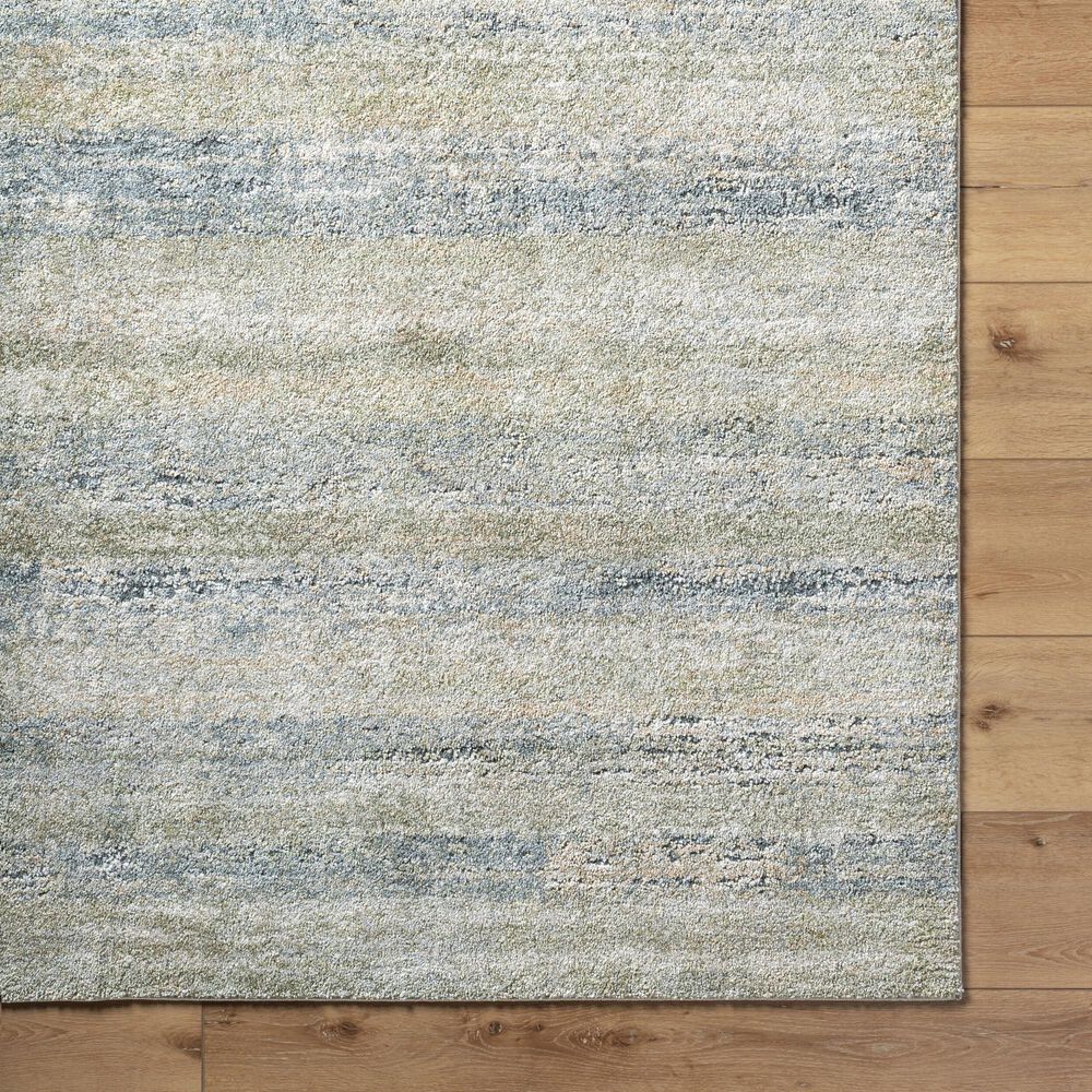 Surya Avellino 2'7" x 7'3" Light Beige, Light Gray, Olive, Light Olive, Tan, Deep Teal and Gray Runner, , large