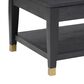 Steve Silver Furniture Yves Lift-Top Cocktail Table in Rubbed Charcoal and Brushed Brass, , large
