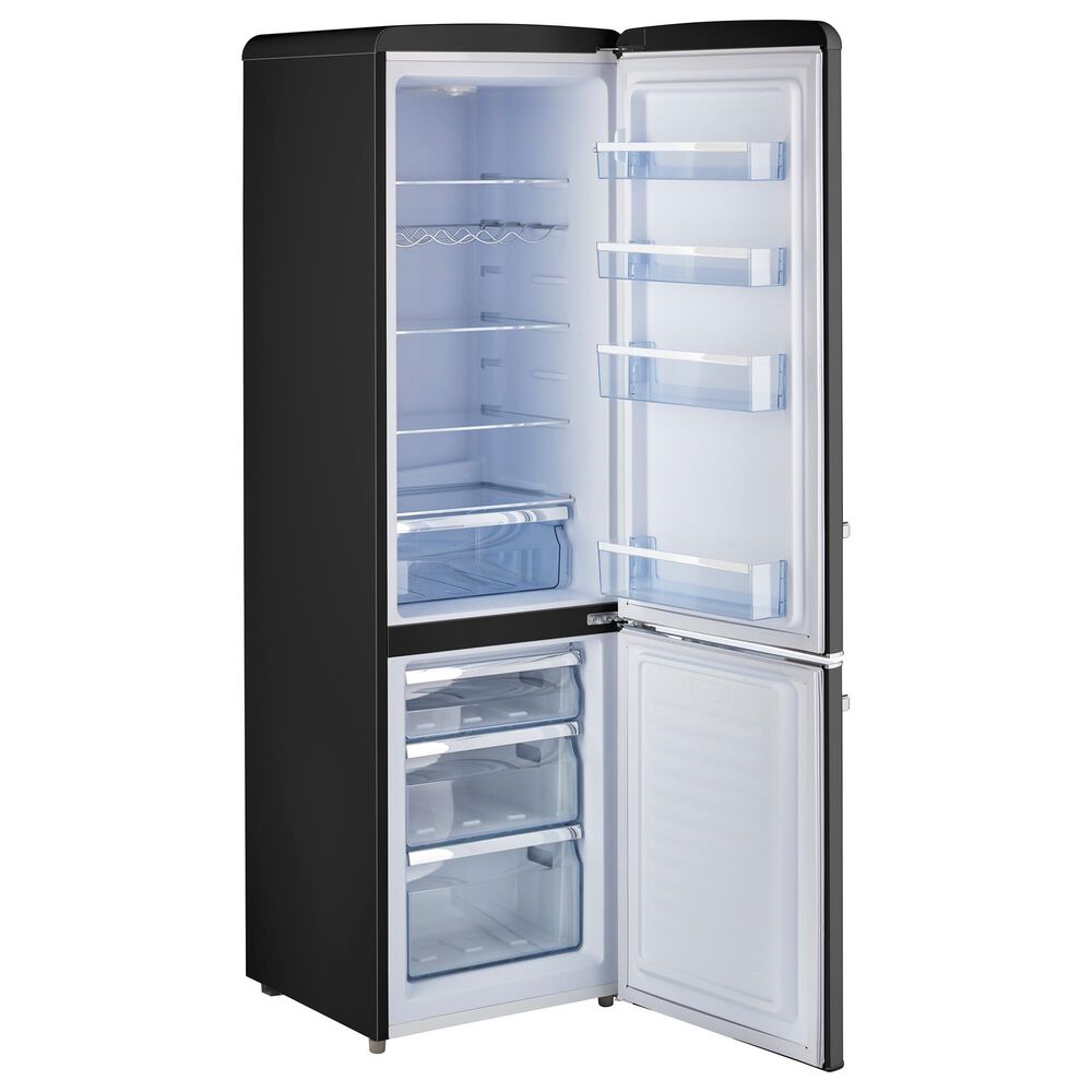 Unique Appliances Classic Retro 9 Cu. Ft. Bottom Freezer Regfrigerator In Midnight Black, , large