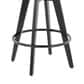 LumiSource Cosmo 26" Swivel Counter Stool with Camel Upholstery in Black (Set of 2), , large