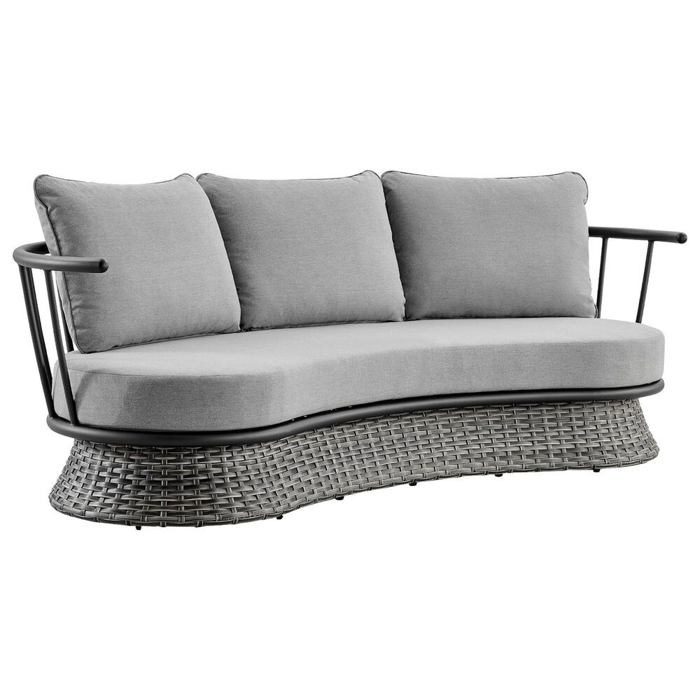 Blue River Monk 4-Piece Patio Conversation Set in Dark Gray and Black, , large