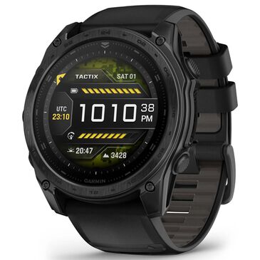 Garmin tactix 8 AMOLED Smartwatch 51 mm Black Case with Black and Pebble Gray Band, , large