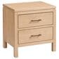 Archbold Furniture West 2 Drawer Wide Nightstand in Oat, , large
