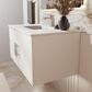Lexora Home Geneva 36" Single Bathroom Vanity in Glossy White with 2 cm White Cultured Marble Top and Rectangular Sink, , large
