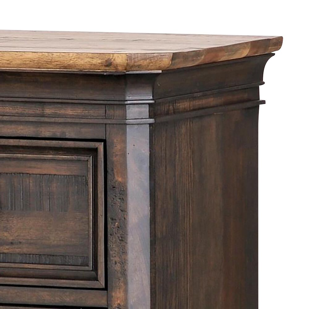 Cedar and Sage Grand Louie 2 Drawer Small Nightstand in Ebony and Wheat, , large