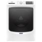 Maytag 4.8 Cu. Ft. Front Load Washer and 7.3 Cu. Ft. Electric Dryer Laundry Pair with Pedestal in White, , large