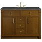 James Martin Bellshire 48" Single Bathroom Vanity in Honey Oak with 3 cm Parisien Bleu Silestone Top, Rectangular Sink and FreePower Wireless Charger, , large