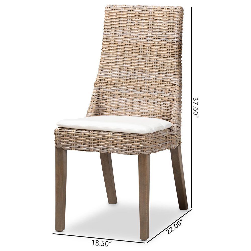Baxton Studio Toby Side Chair in Greywashed and Brown (Set of 2), , large