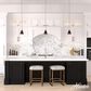 Hunter Klein 6" 1-Light Pendant with Flat Matte Black Shade in Alturas Gold, , large